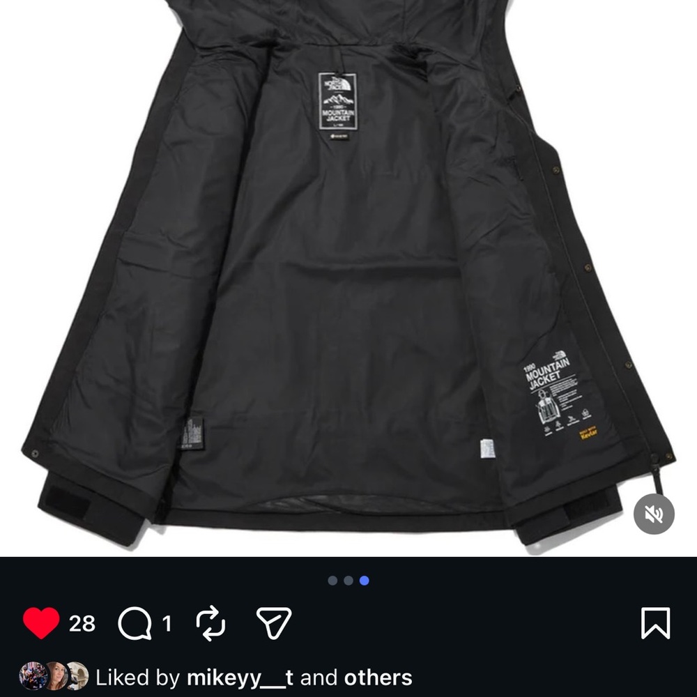 The North Face Men's Black 1990 mountain GTX GORE-TEX Jacket - Picture 3 of 6